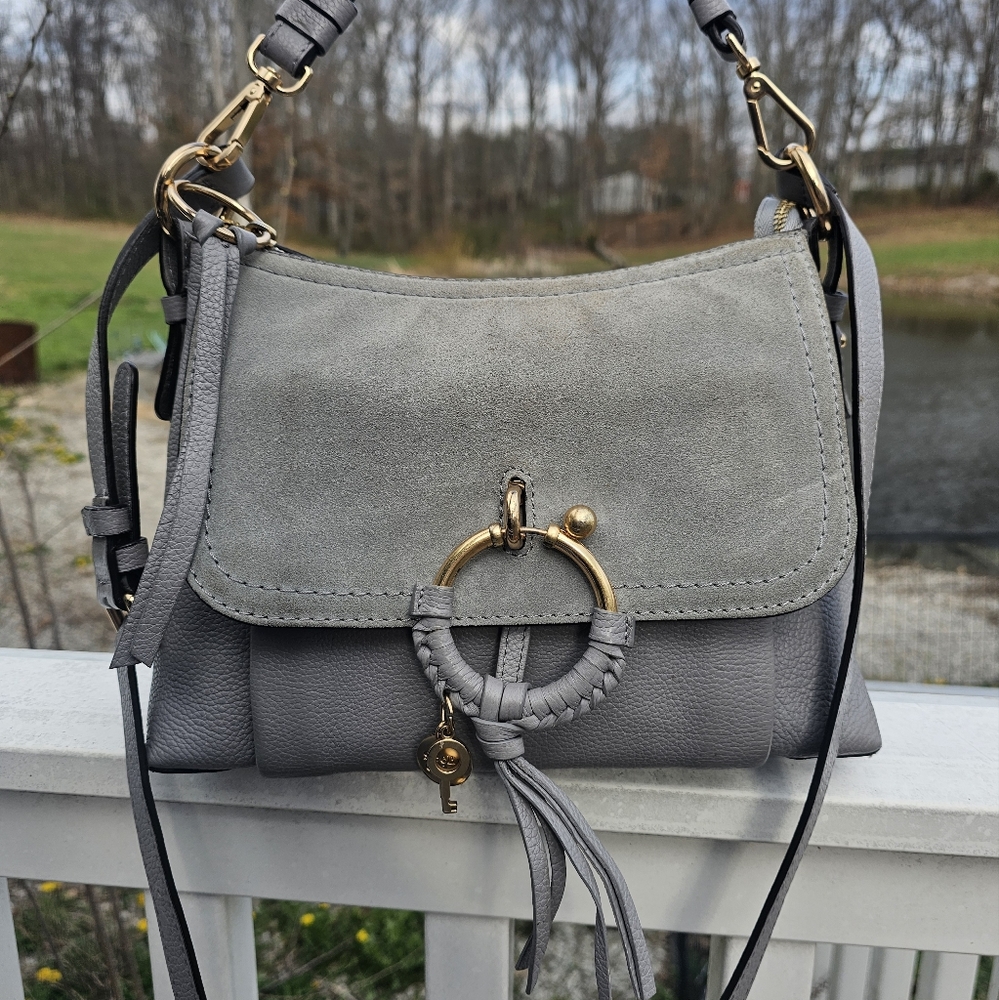 See By Chloe Joan In Grey /gray Handbag Satchel Medium